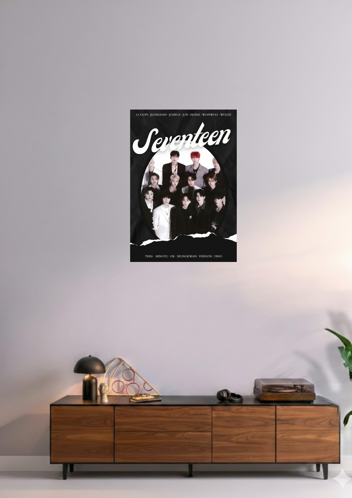 SEVENTEEN K-Pop Group Poster – Glossy A4 Size | Self-Adhesive